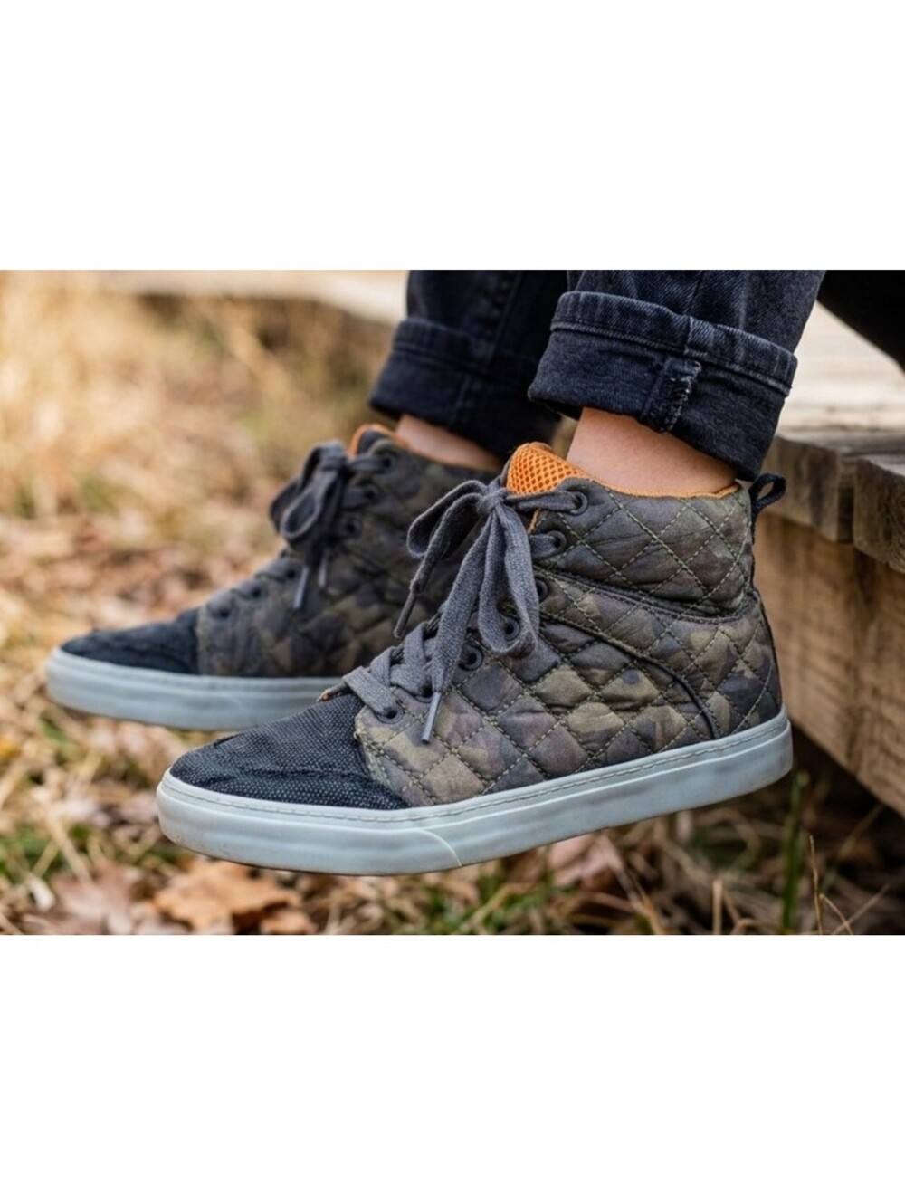 Old Navy Boy's Camo Quilted High Top Sneakers
